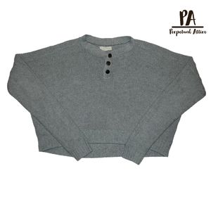 L.A. Hearts Gray Crop Top Knit Sweater